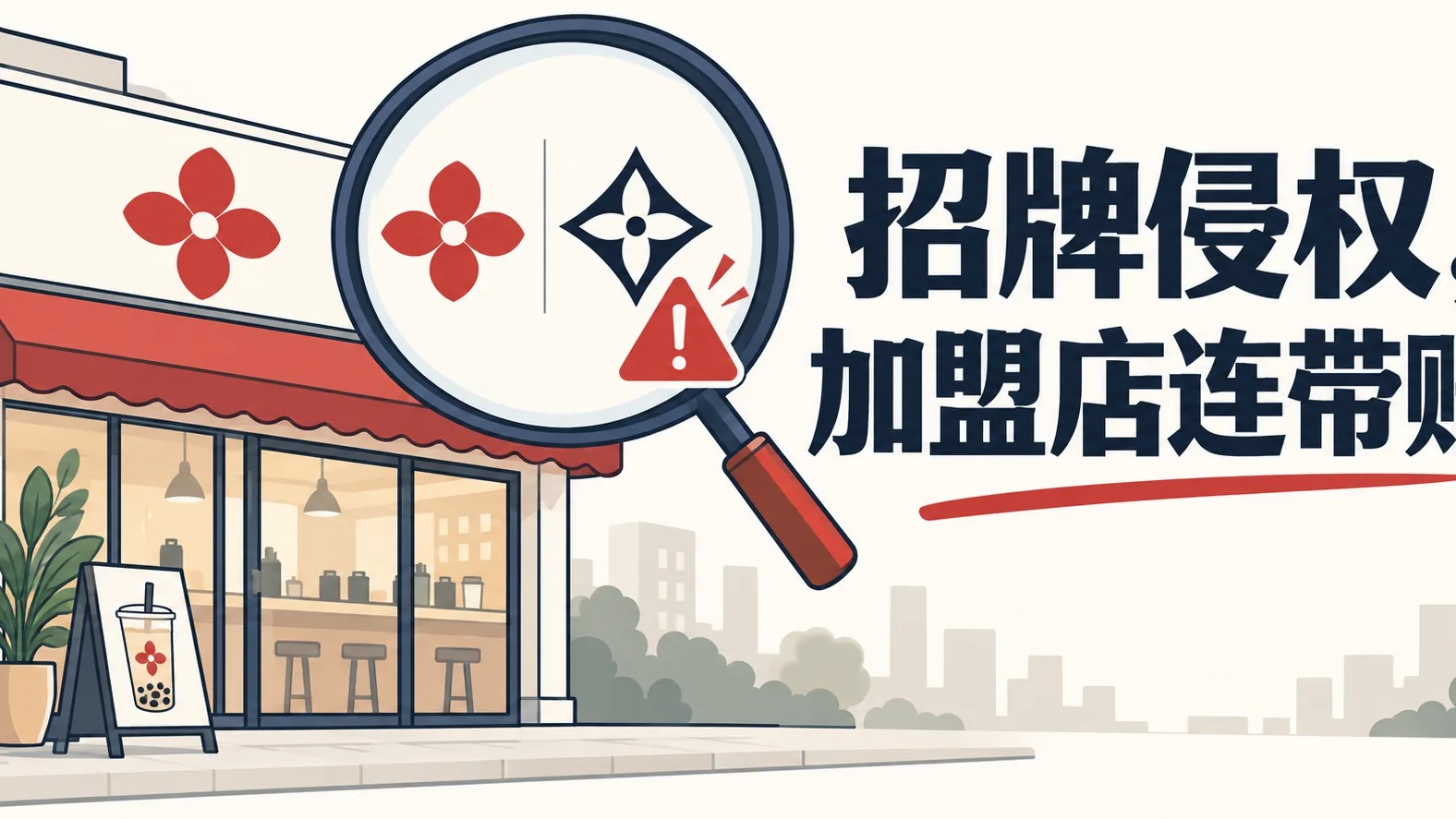 招牌侵权，加盟店连带赔——配图