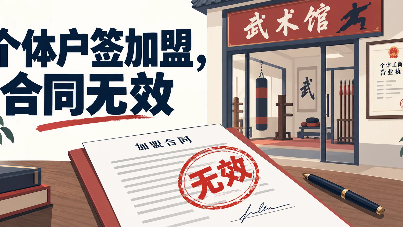 个体户签加盟，合同无效——配图