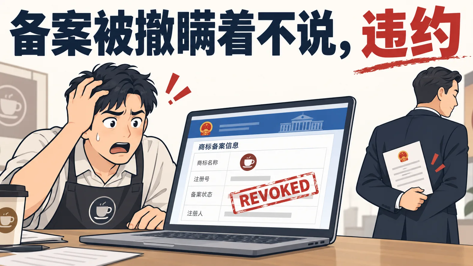 备案被撤瞒着不说，违约——配图