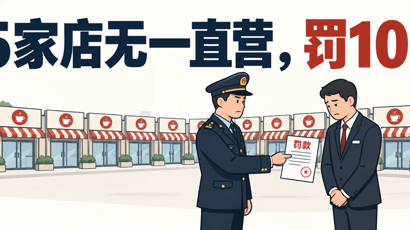 15家店无一直营，罚10万——执法配图