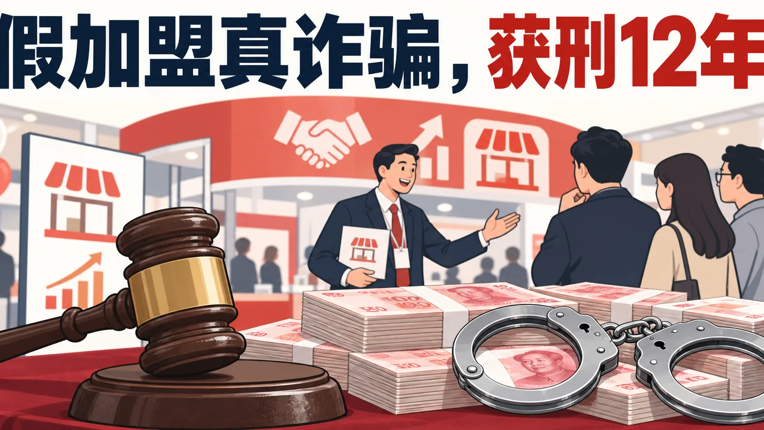 假加盟真诈骗，获刑12年——配图