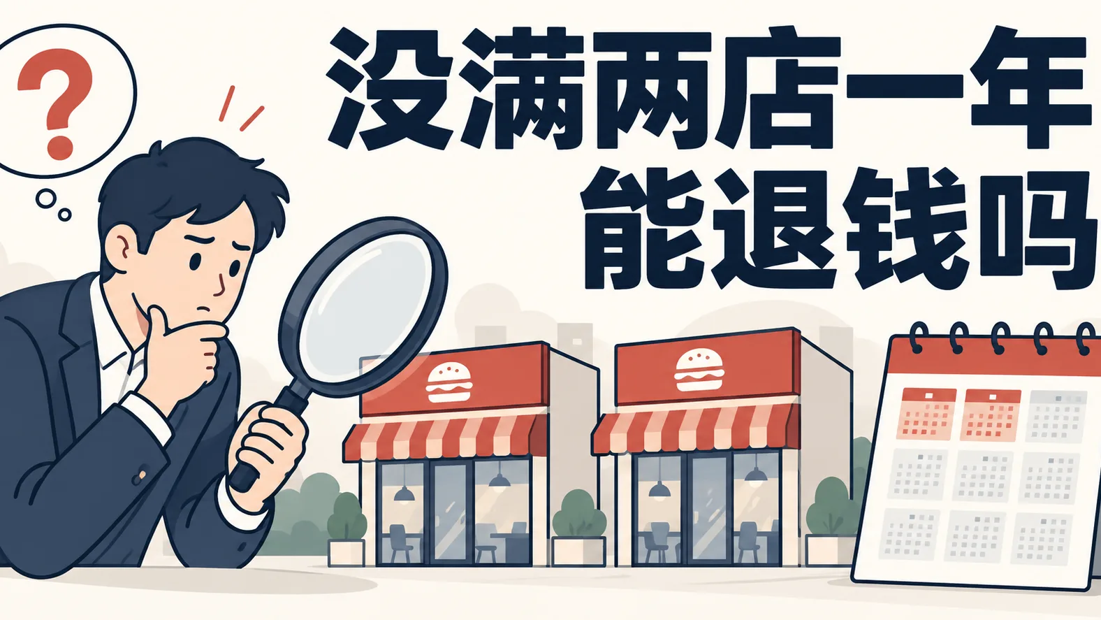 没满两店一年,能退钱吗——配图